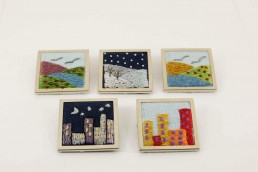 five brooches